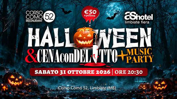 Cena con Delitto Halloween As Hotel Limbiate 2026