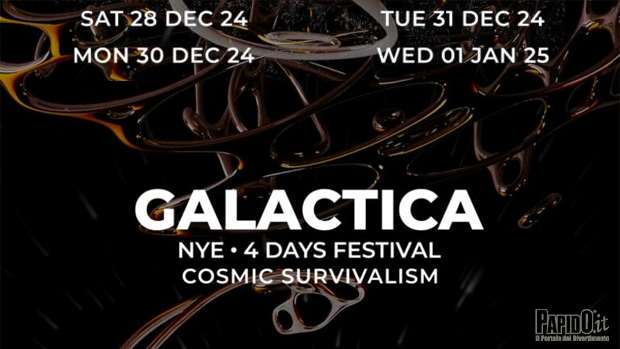Capodanno 2024 Galactica festival Rimini Domenica 31 Dicembre 2023