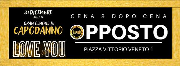 Capodanno Ristorante Opposto Torino Venerdi 31 Dicembre 2021