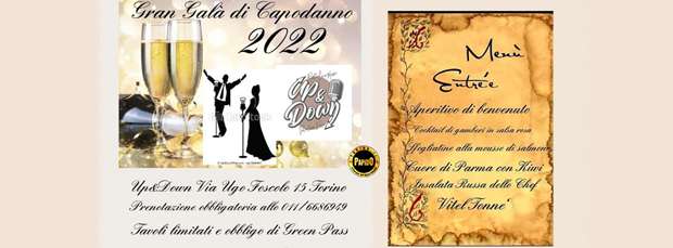 Capodanno Discoteca Up & Down Torino Venerdi 31 Dicembre 2021