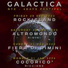 Galactica Festival Venerdi 29 Dicembre 2023 Rockisland Rimini Capodanno 2024