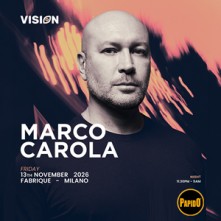 Marco Carola Venerdi 13 Novembre 2026 Fabrique Milano