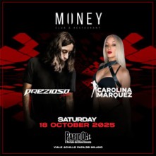 Prezioso e Carolina Marquez Money Club Milano Sabato 18 Ottobre 2025