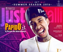 Tyga Milano al Just Cavalli Mercoledi 25 Maggio 2016