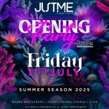 Apertura Just Me Venerdi 11 Luglio 2025