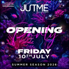 Opening Saturday 2026 JustMe Porto Cervo Venerdi 10 Luglio 2026