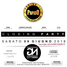 Closing Party Gatto Nero sabato 9 giugno 2018