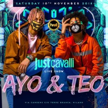 Dj Ayo & Teo @ Just Cavalli Milano Sabato 10 Novembre 2018
