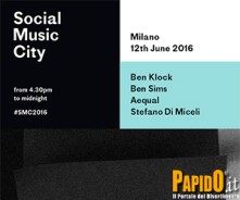 Domenica 12 Giugno 2016 - Ben Klock Social Music City Milano