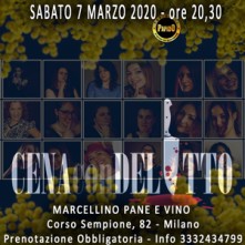 Sabato 7 Marzo 2020 Cena con Delitto Milano