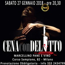 Cena con Delitto a Milano Sabato 27 Gennaio al Marcellino Pane e Vino