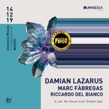 Damian Lazarus Sabato 14 Dicembre 2019 @ Amnesia