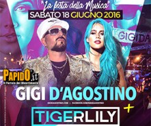 Gigi D’Agostino & Tigerlily Sabato 18 Giugno a Le Rotonde