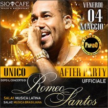 Venerdi 4 Maggio 2018 Romeo Santos Sio Cafe Milano