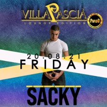 Sacky Venerdi 20 Agosto 2021 @ Villa Pascia Olbia