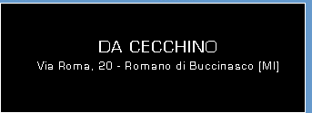 Trattoria da Cecchino